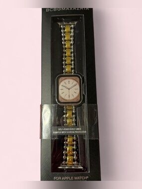 BCBGMaxAzria Gold and Silver Apple Watch Band
